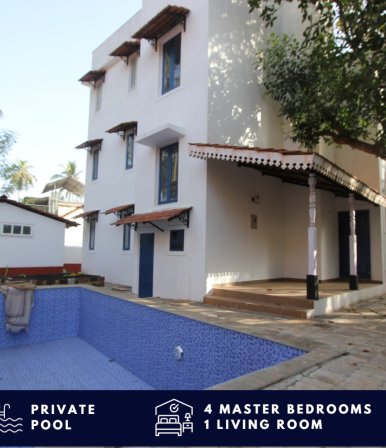 4BHK Villa With Pool Facing Mandovi River Exterior Photos